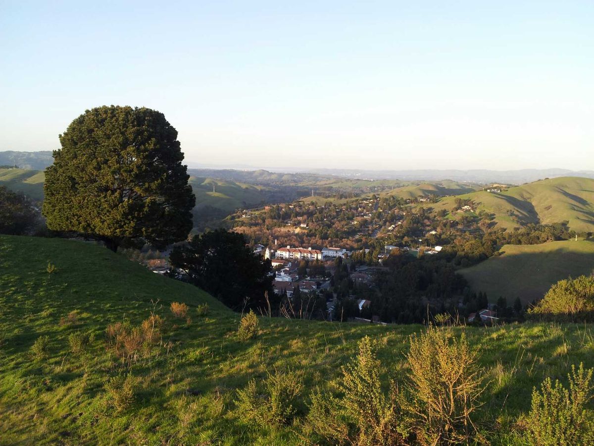 Green hillsides and open space above Moraga